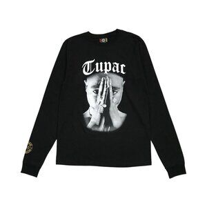 VINTAGE CROSS COLOURS 2PAC SHIRT SMALL S MENS TUPAC SHAKUR HIP HOP RAP TEE AOP